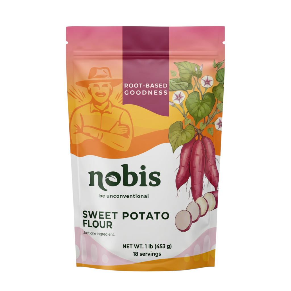 nobis sweet potato flour pouch