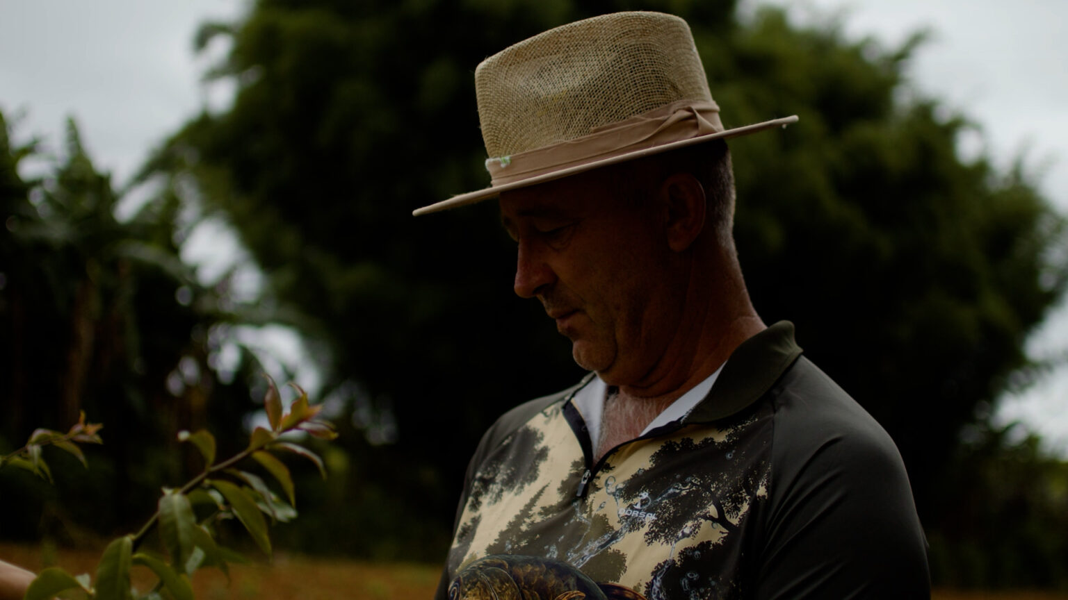 A small farmer in Paraná in his straw hat