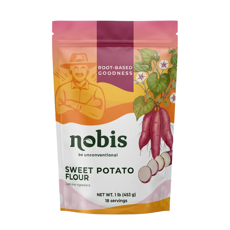 nobis sweet potato flour pouch